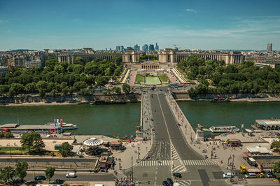 Aerial view of buildings in city