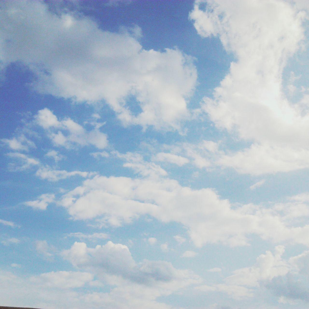 sky, cloud - sky, beauty in nature, scenics, tranquility, tranquil scene, nature, cloudscape, sky only, cloudy, blue, low angle view, cloud, white color, backgrounds, idyllic, day, outdoors, full frame, no people