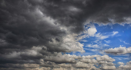 Low angle view of clouds in sky