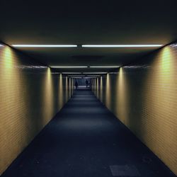 Illuminated underground walkway