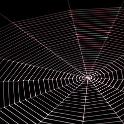 Full frame shot of illuminated spider web against black background
