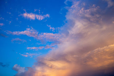 Low angle view of clouds in sky