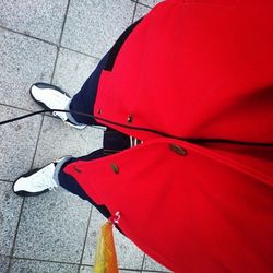 Close-up of red wall