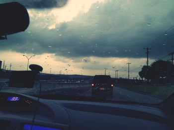 Car moving on road