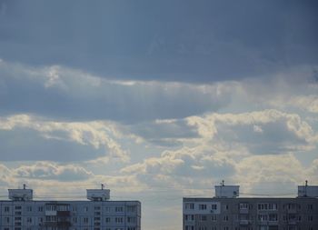 Low angle view of buildings against sky