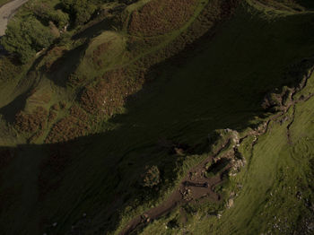 High angle view of land