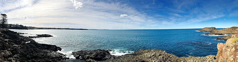 Panoramic view of sea against sky