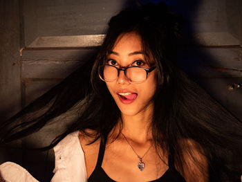 Portrait of beautiful young woman