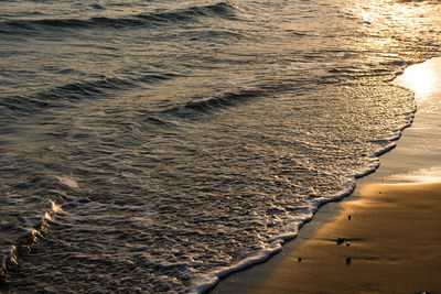 High angle view of beach