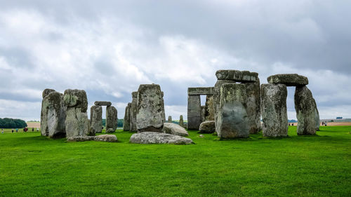 Old ruins against cloudy sky