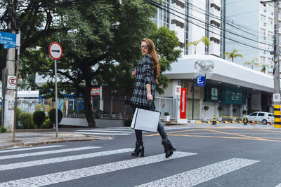 Man crossing road