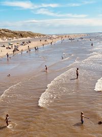 Group of people on beach