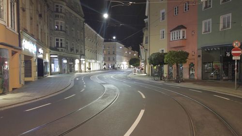 City street at night