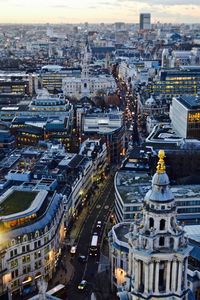 High angle view of city