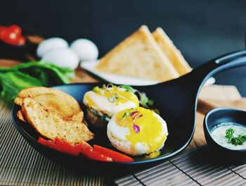 Close-up of food in plate