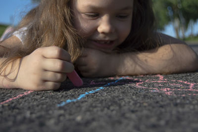 Close-up portrait of a girl