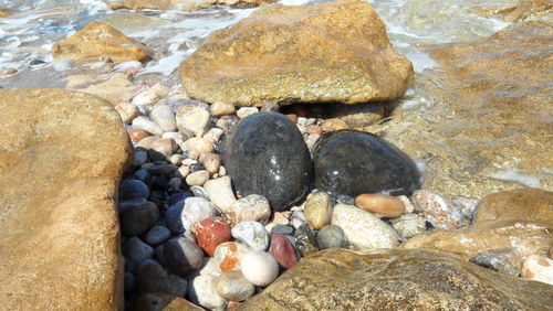 Pebbles on beach