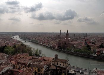 High angle view of cityscape