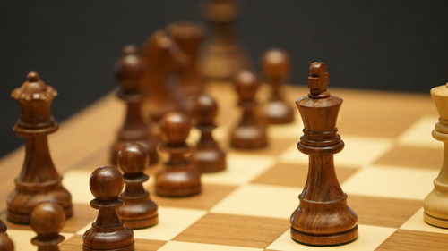 Close-up of chess pieces