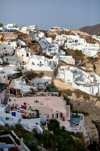 High angle view of townscape against sky