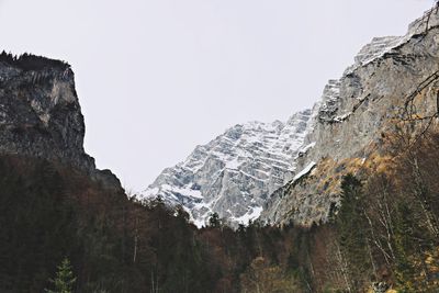 Scenic view of mountains against clear sky