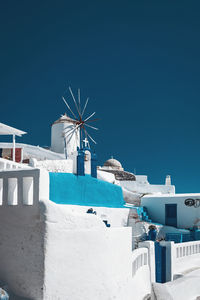 White building against blue sky