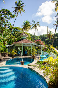 View of swimming pool against sky