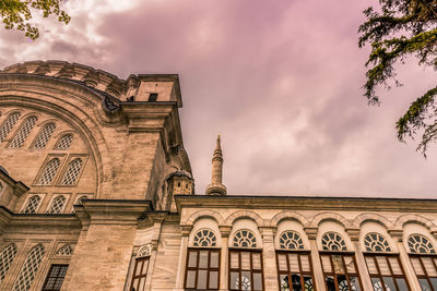 Low angle view of historic building against sky