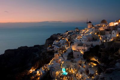 High angle shot of townscape