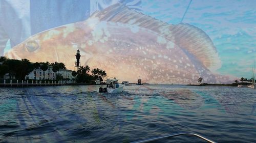 Panoramic view of sea against sky