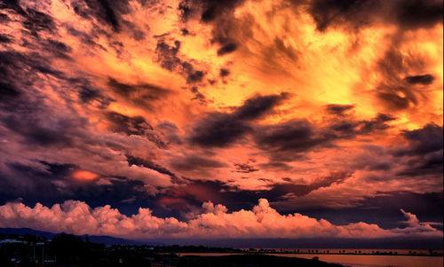 Clouds over landscape