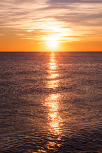 View of sea at sunset