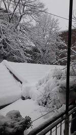 Scenic view of snow covered landscape