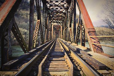 Railway bridge against sky
