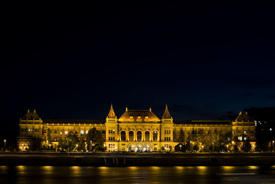 Illuminated city at night