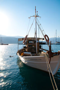 Boats in sea