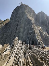 Panoramic view of rock formations against sky