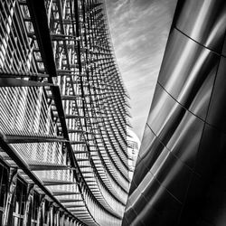 Low angle view of modern building against sky