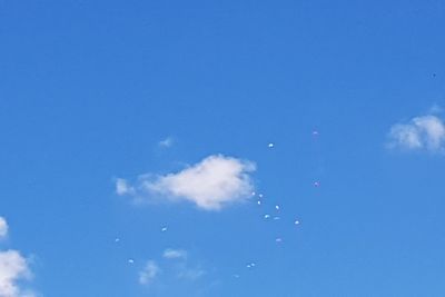 Low angle view of vapor trail in sky