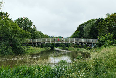 Bridge over river against sky