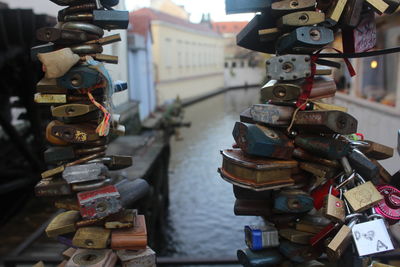 Close up of padlocks