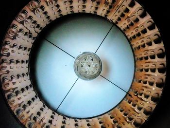 Low angle view of clock