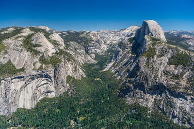 Scenic view of mountains against clear sky