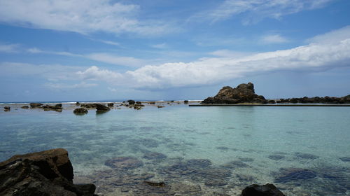 Scenic view of sea against sky