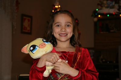 Portrait of a smiling girl at home