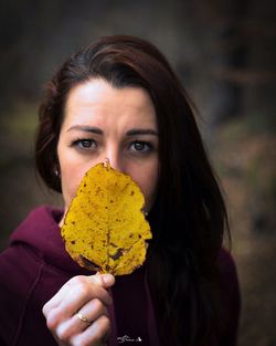 Close-up portrait of a young woman