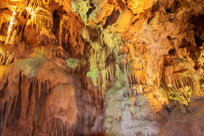 Rock formations in cave