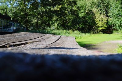 Surface level of road