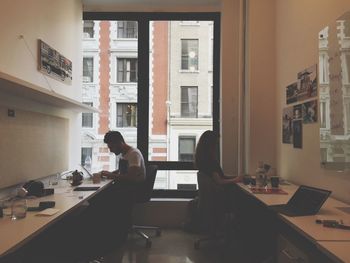 Woman sitting on chair