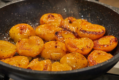 Close-up of food in pan